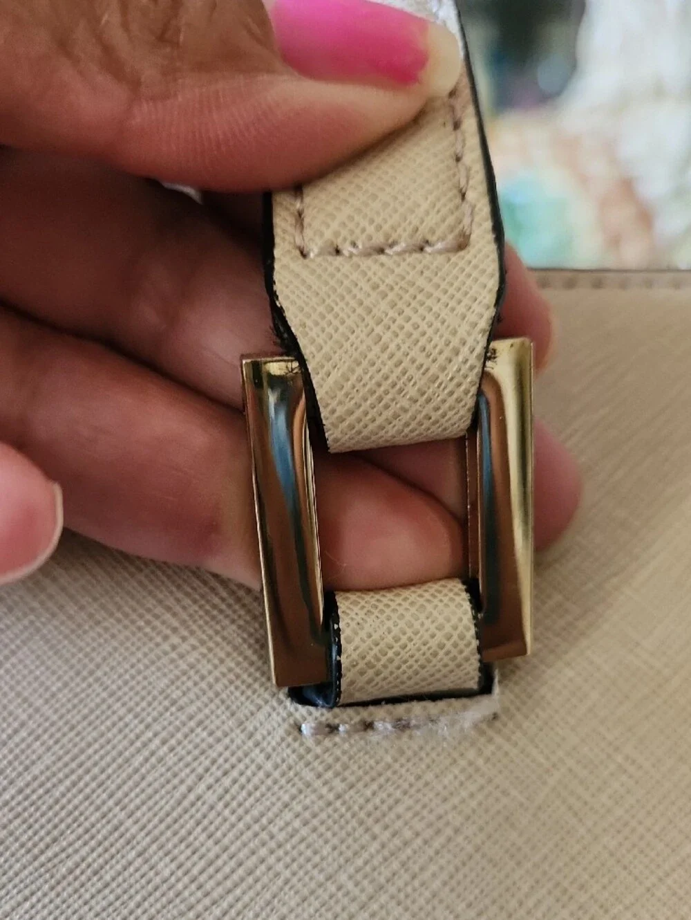 Calvin Klein Beige Satchel Handbag